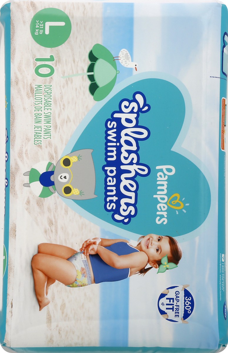 slide 6 of 6, Pampers Splashers Swim Diapers Size L - 10 Count, 10 ct