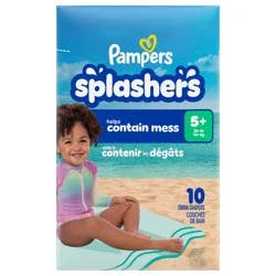 Pampers Splashers Swim Diapers, Size 5, 10 Count, Disposable Baby Swim Diapers