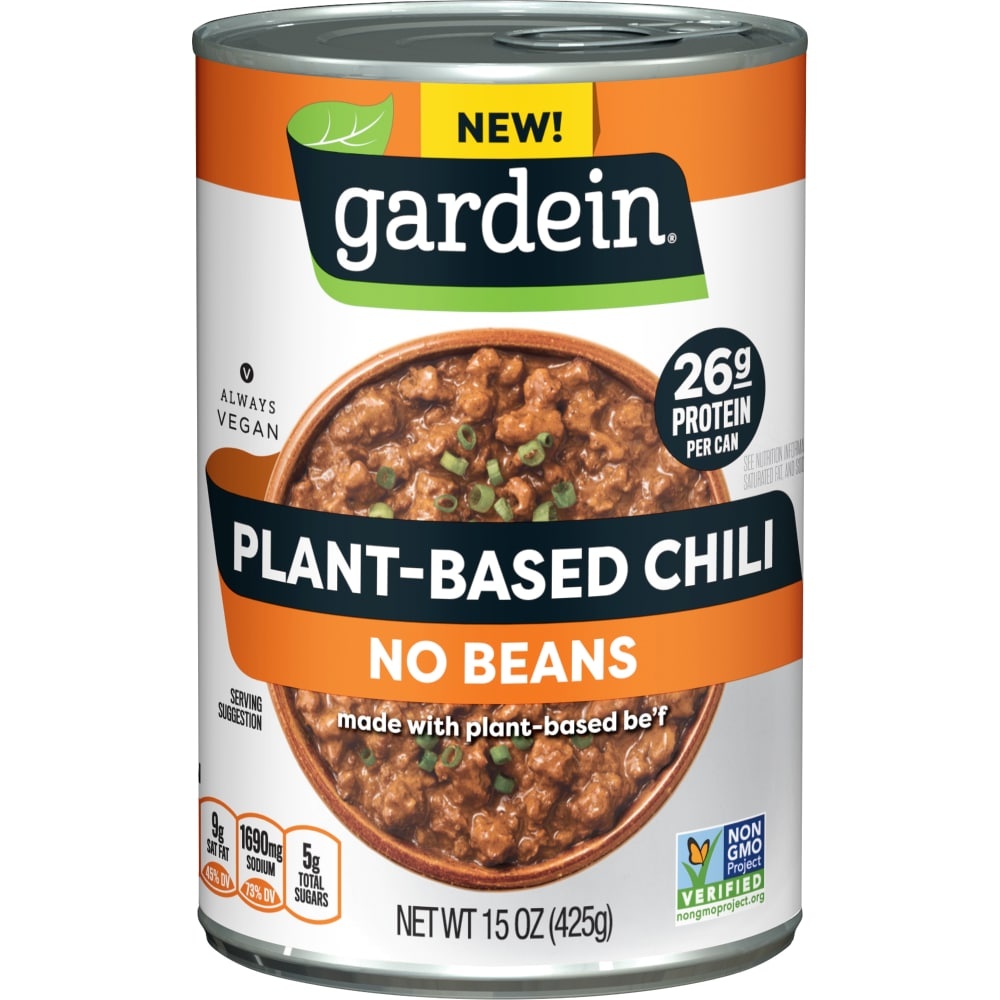 slide 1 of 1, Gardein Gardenia Gardein Plant Based Vegan Chili No Beans, 15 oz