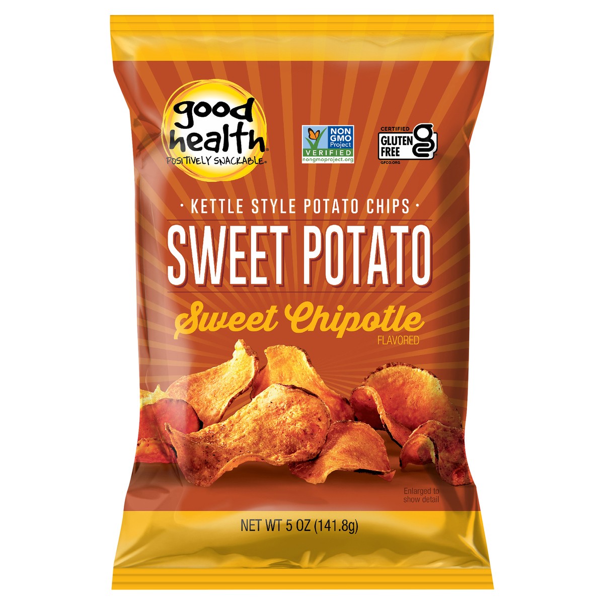 slide 5 of 9, Good Health Sweet Potato Chips, 5 oz