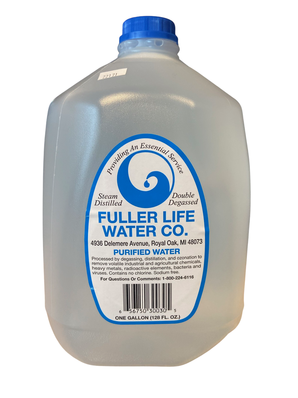 slide 1 of 1, Fuller Life Purified Water - 1 gal, 1 ct