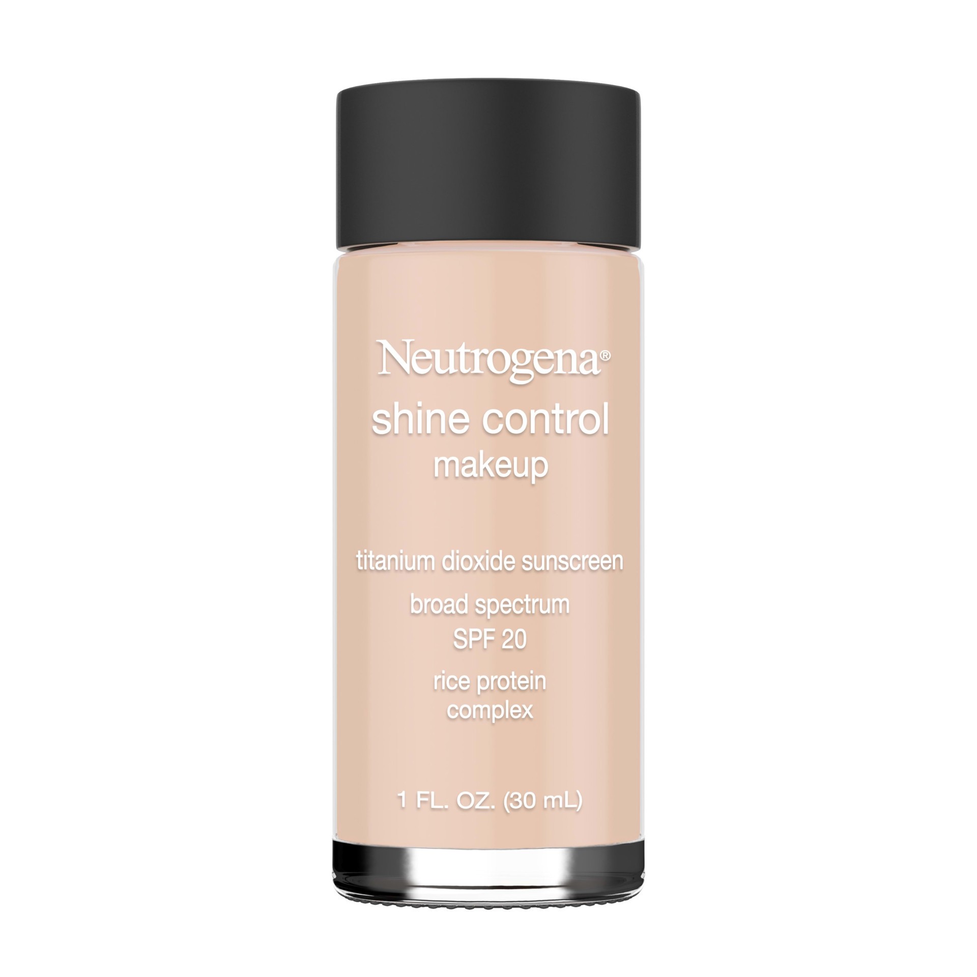 slide 5 of 5, NEUTROGENA Shine Control Liquid Makeup Broad Spectrum SPF 20, Soft Beige 50, 1 Oz, 1 fl oz