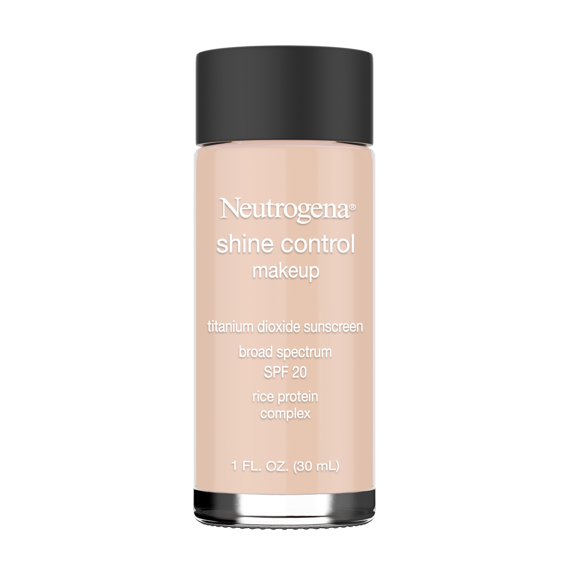 slide 1 of 5, NEUTROGENA Shine Control Liquid Makeup Broad Spectrum SPF 20, Soft Beige 50, 1 Oz, 1 fl oz