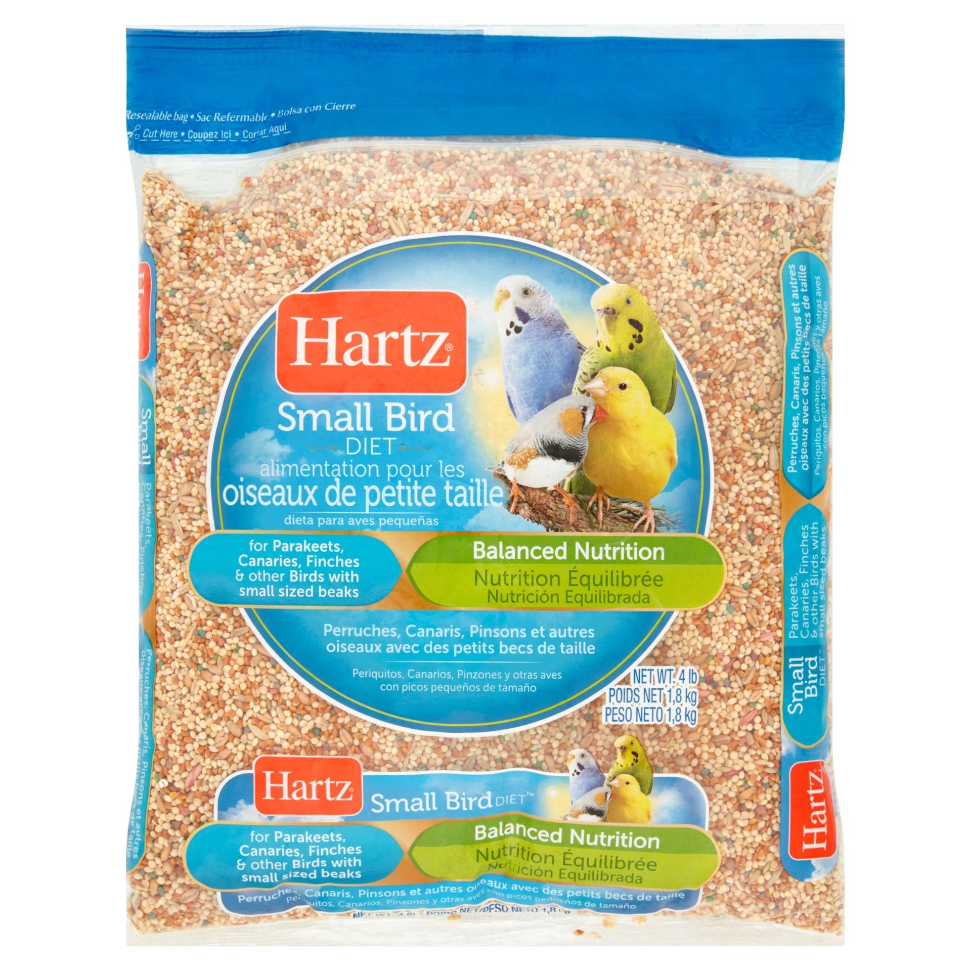 slide 1 of 1, Hartz Bird Diet For Small Birds, 4 lb
