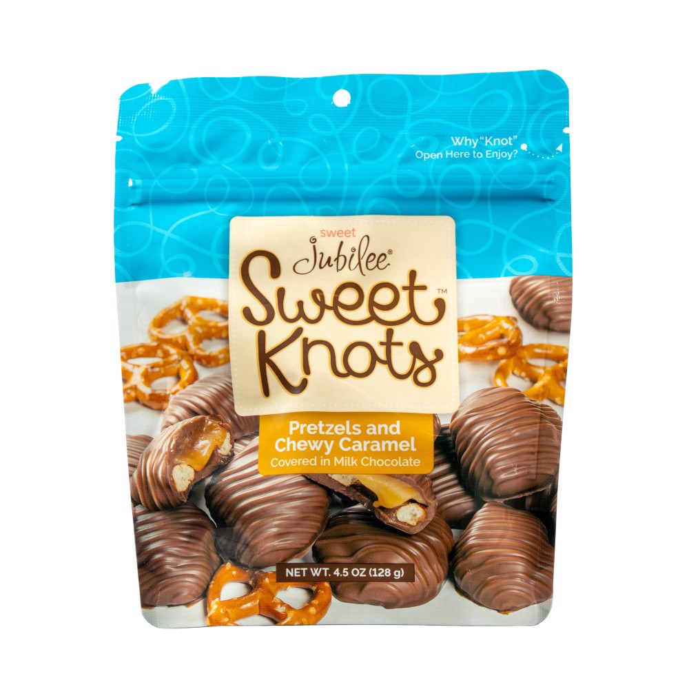 slide 1 of 1, Sweet Jubilee Sweet Knots Caramel 4.5 Oz, 4.5 oz
