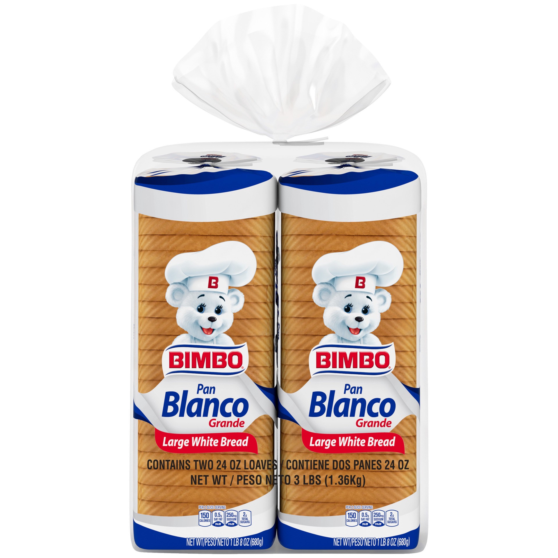 slide 1 of 5, Bimbo Pan Blanco Grande Bread, 1 ct