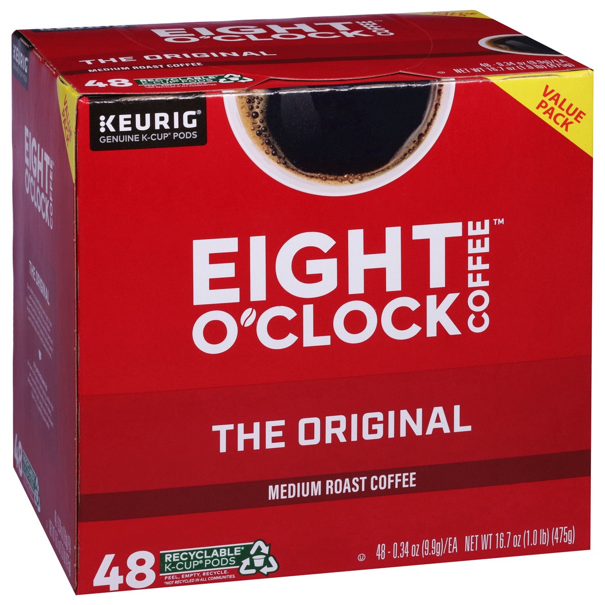 slide 2 of 9, Eight O'Clock Coffee Medium Roast The Original Coffee Value Pack 48 K-Cup Pods, 48 ct