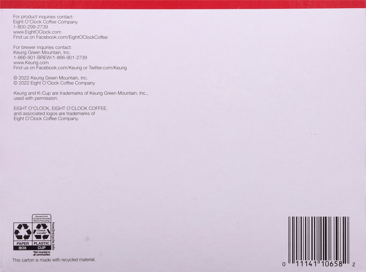 slide 3 of 9, Eight O'Clock Coffee Medium Roast The Original Coffee Value Pack 48 K-Cup Pods, 48 ct