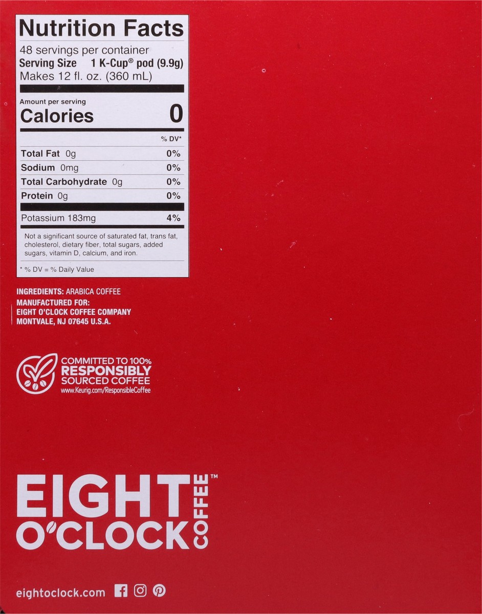 slide 7 of 9, Eight O'Clock Coffee Medium Roast The Original Coffee Value Pack 48 K-Cup Pods, 48 ct
