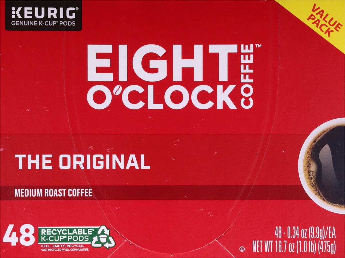 slide 6 of 9, Eight O'Clock Coffee Medium Roast The Original Coffee Value Pack 48 K-Cup Pods, 48 ct