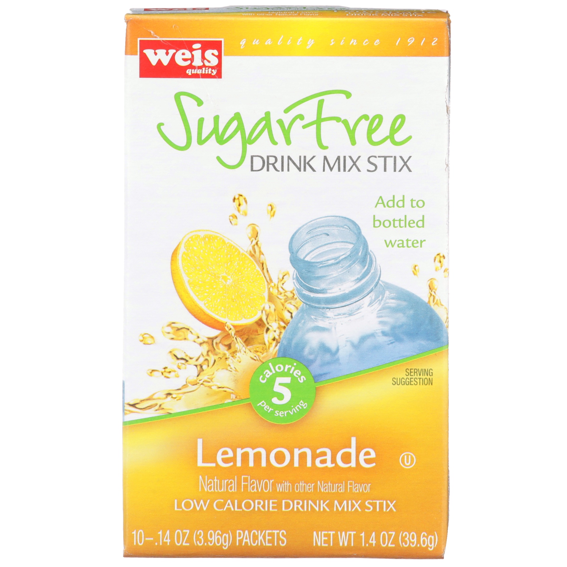 slide 1 of 6, Weis Quality Lemonade Sugar Free Drink Mix Sticks - 1.4 oz, 1.4 oz