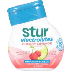Stur Zero Sugar Hydration Booster Electrolytes Cherry Limeade Flavored Liquid Water Enhancer 1.62 fl oz