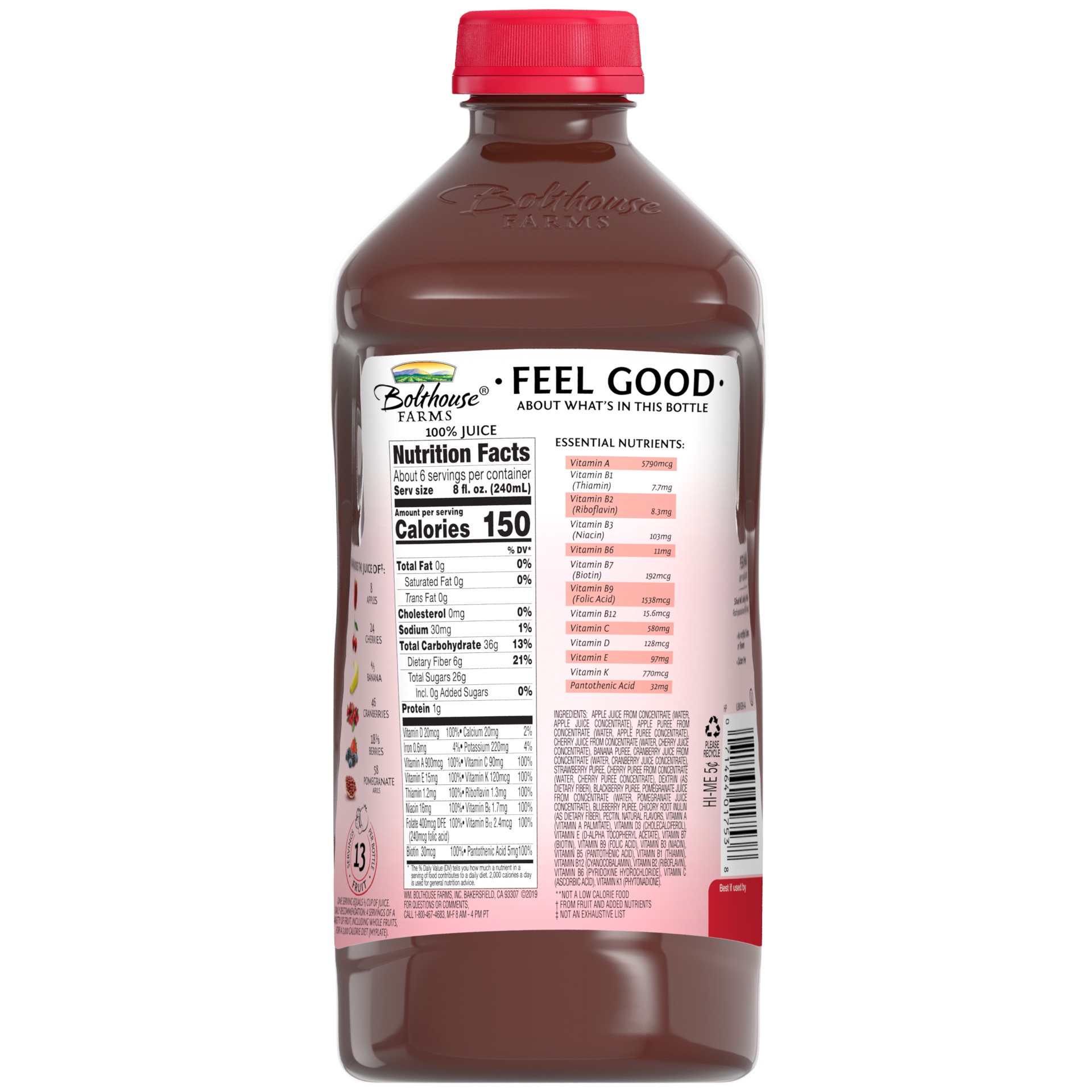 slide 3 of 5, Bolthouse Farms Multi-V Goodness Cherry Juice - 52 fl oz, 52 oz