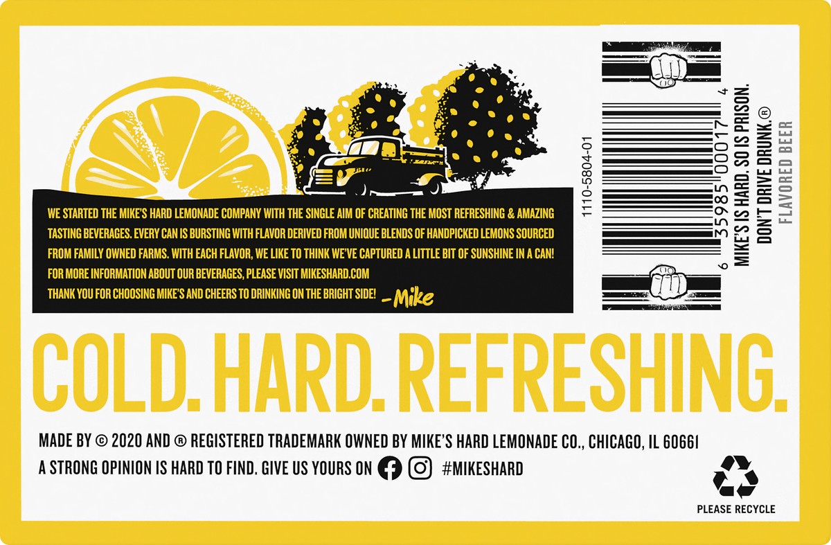 slide 6 of 7, Mike's Premium Hard Lemonade Malt Beverage 6 ea, 6 ct; 12 oz