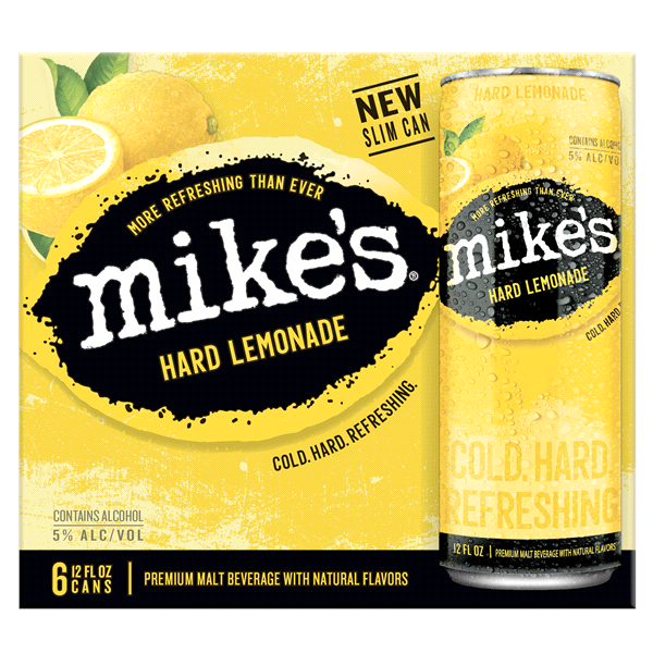 slide 1 of 1, Mike's Hard Lemonade, Slim can, 6 ct; 12 oz