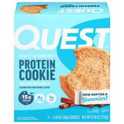 Quest Soft & Chewy Snickerdoodle Protein Cookie - 4 x 2.04 oz
