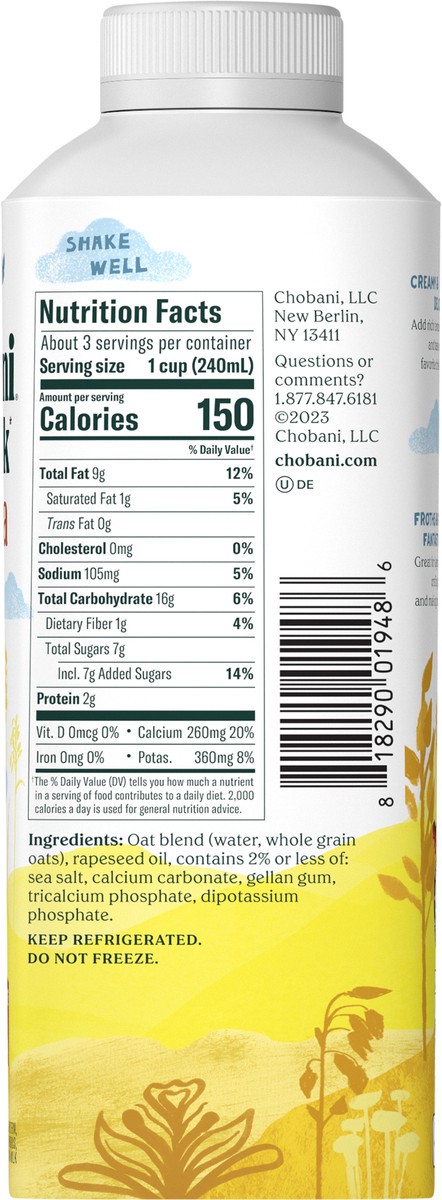 slide 13 of 13, Chobani Non-Dairy Barista Original Oatmilk 24 fl oz, 24 fl oz