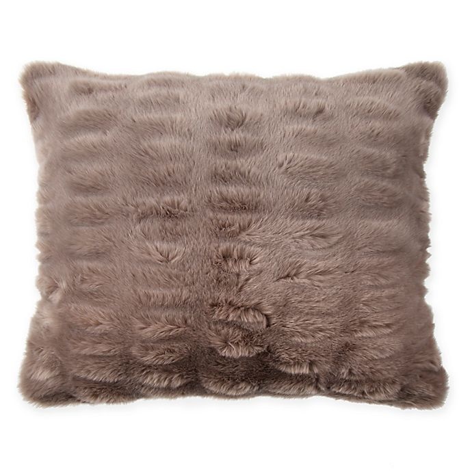 slide 1 of 1, Wamsutta Vintage Puckered Fur Throw Pillow - Oatmeal, 1 ct