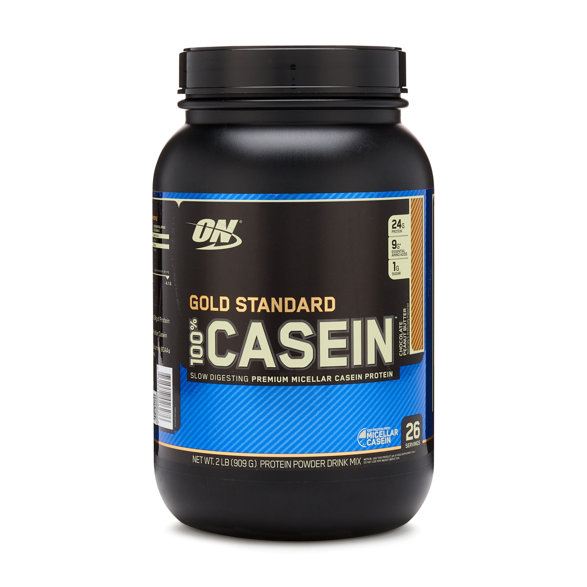 slide 1 of 1, Optimum Nutrition Gold Standard 100% Casein - Chocolate Peanut Butter, 2 lb