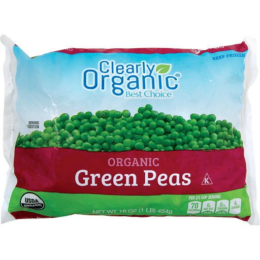 slide 1 of 1, Clearly Organic Green Peas, 16 oz