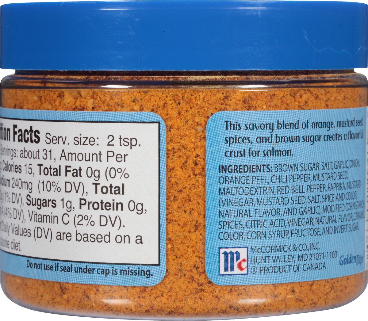 slide 2 of 6, McCormick Golden Dipt Sweet Citrus & Spice Seafood Salmon Rub, 4.9 oz, 4.9 oz