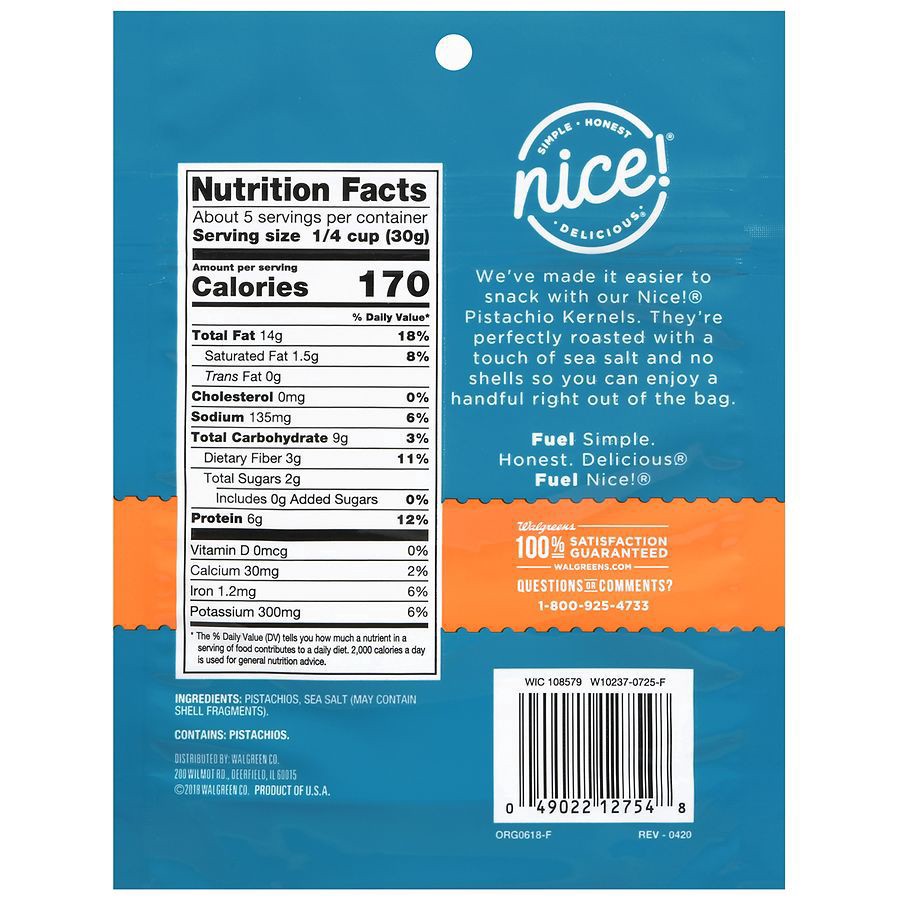 slide 5 of 5, Nice! Roasted Pistachio Kernels Sea Salt, 5.5 oz