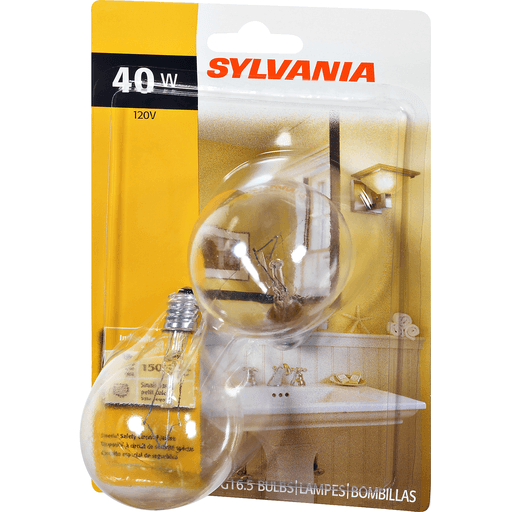 slide 9 of 9, Sylvania Clear Vanity 40 Watt Indoor Light Bulbs, 2 ct