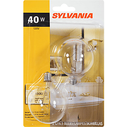 slide 8 of 9, Sylvania Clear Vanity 40 Watt Indoor Light Bulbs, 2 ct