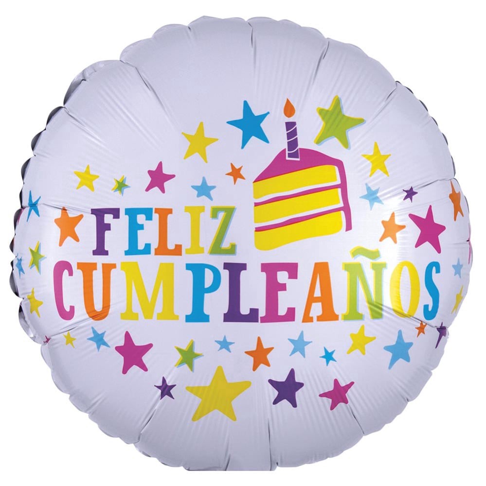 slide 1 of 1, Feliz Cumpleaños Helium Filled Balloon, 1 ct