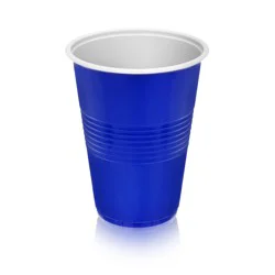True 16 oz Blue Plastic Party Cups