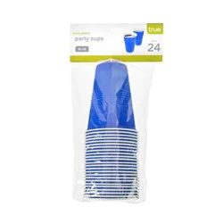 True® 16 Ounce Blue Plastic Party Cups