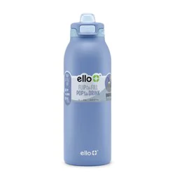 Ello Pop & Fill Stainless Steel Water Bottle - Raincloud