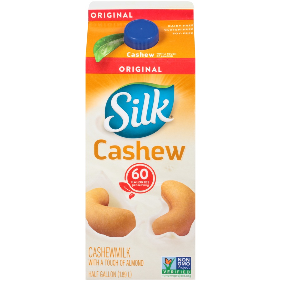 slide 1 of 8, Silk Original Cashew Milk, 64 oz