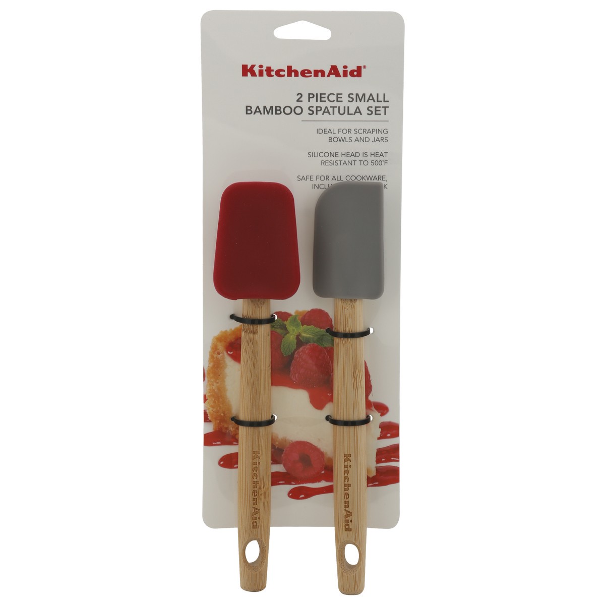 slide 1 of 9, KitchenAid Small Bamboo Spatula Set 2 ea, 2 ct