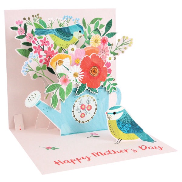 slide 1 of 1, Up With Paper Mother's Day Greeting Card, 5-1/4"" X 5-1/4"", Watering Can And Birds, 1 ct
