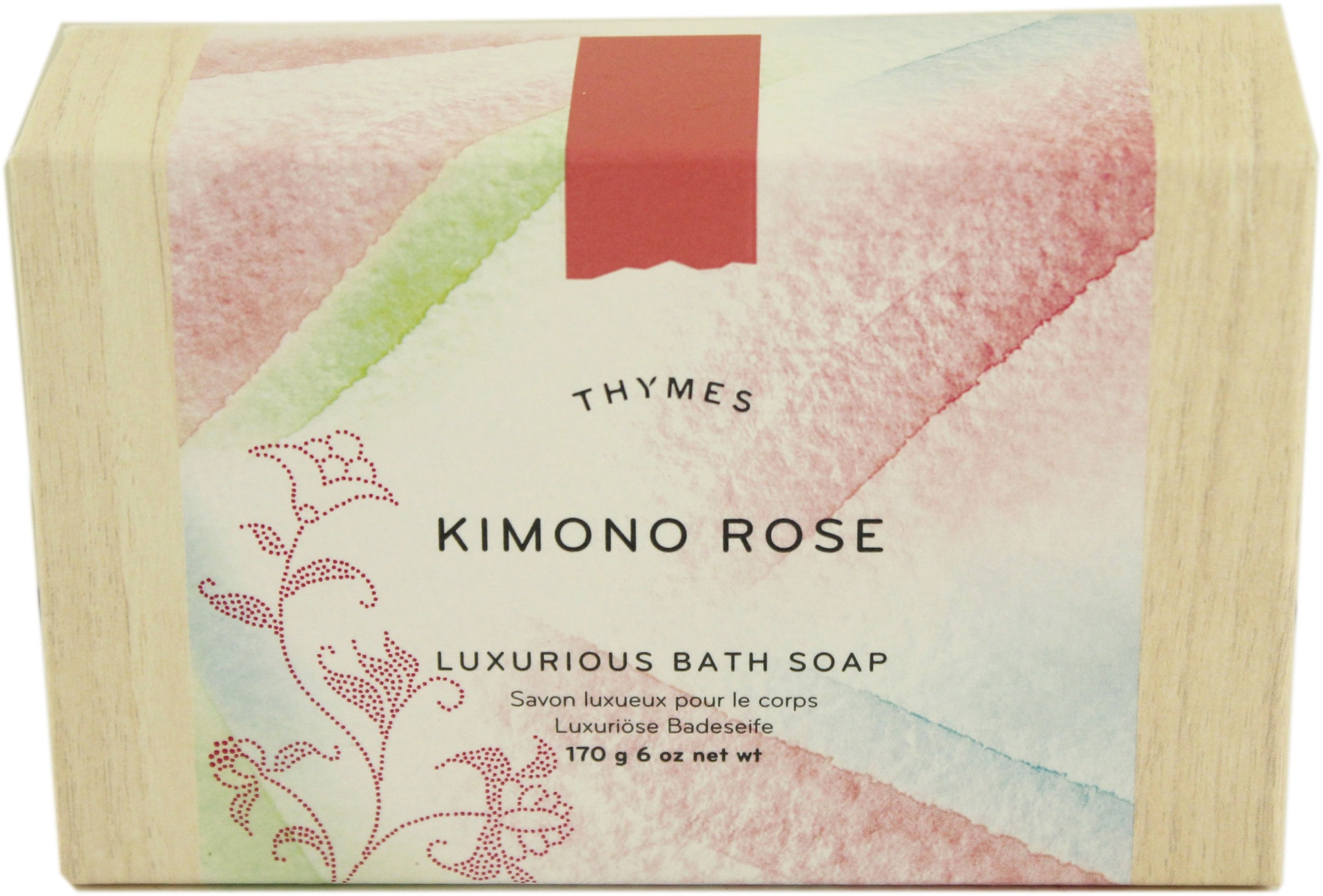 slide 1 of 1, Thymes Kimono Rose Bar Soap, 6 oz