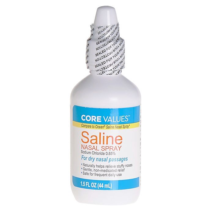 slide 1 of 3, Core Values Saline Nasal Spray, 1.5 oz