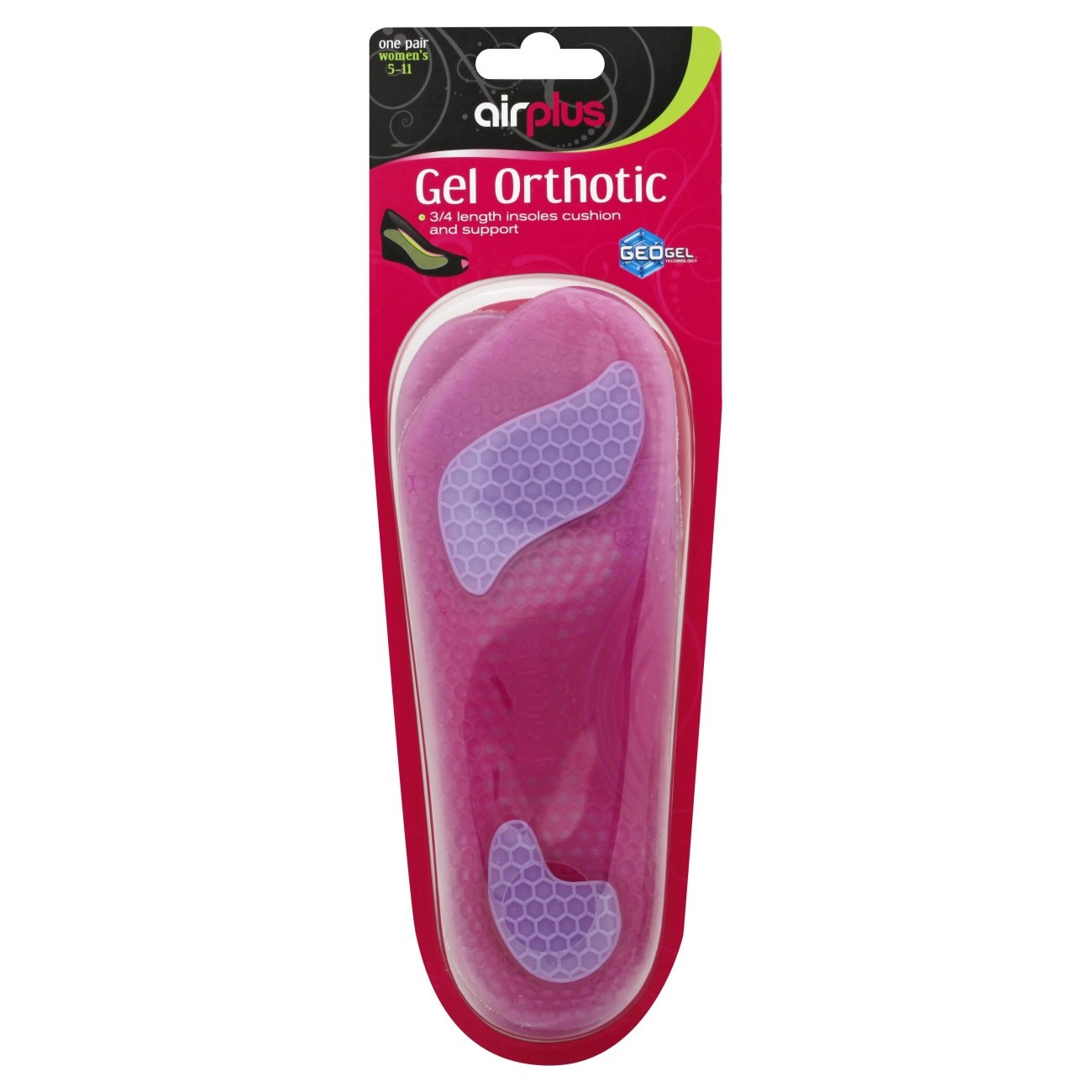 slide 1 of 1, Airplus Women's Gel Orthotic Insoles, 1 pair