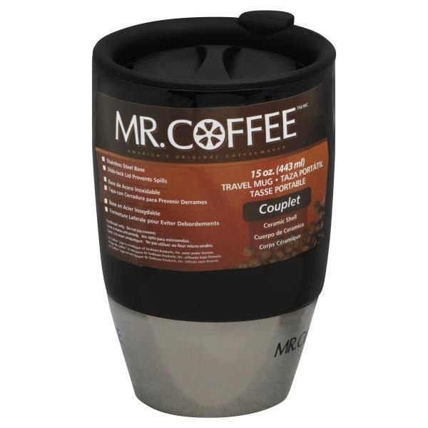 slide 1 of 1, Mr. Coffee Couplet Travel Mug, 15 oz