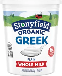 Stonyfield Greek Organic Whole Milk Plain Yogurt 850 g