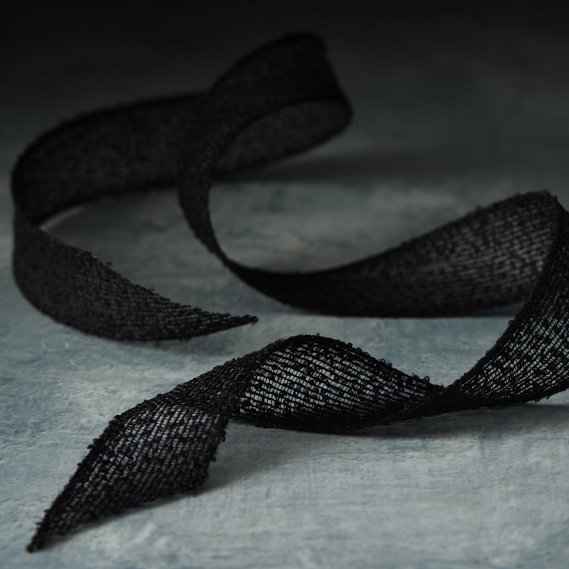 slide 2 of 2, 1" X 5yd. Black Mesh Ribbon By Celebrate It Classic, 1 in x 5 yd