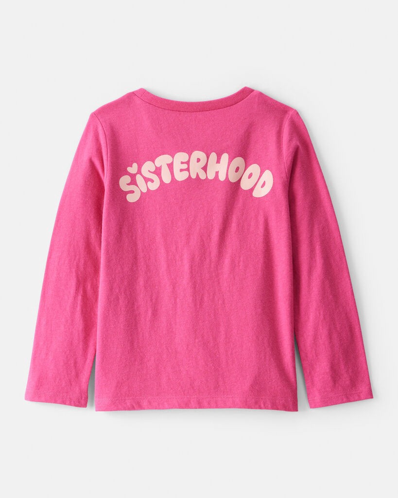 slide 3 of 4, Carter's Carters Toddler Girl Sisterhood Long-Sleeve Graphic Tee - Pink Pink 2T, 1 ct
