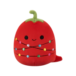 Squishmallows Red Chili Pepper With String Lights