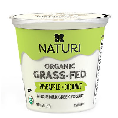 slide 1 of 1, Naturi Organic Whole Milk Pineapple Coconut Greek Yogurt, 5 oz