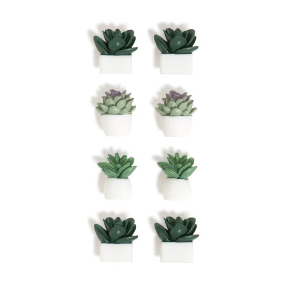 slide 3 of 4, U Brands® Potted Succulent Push Pins, White, Set Of 8 Pins, 1 ct