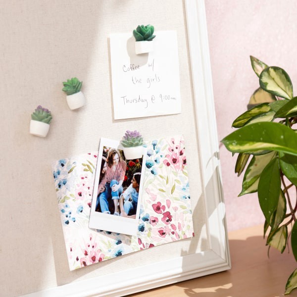 slide 2 of 4, U Brands® Potted Succulent Push Pins, White, Set Of 8 Pins, 1 ct