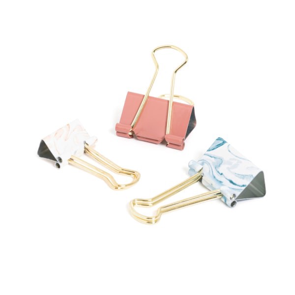 slide 4 of 4, U Brands® Binder Clip Set, Assorted Sizes, Set in Stone, Set Of 24 Clips, 1 ct