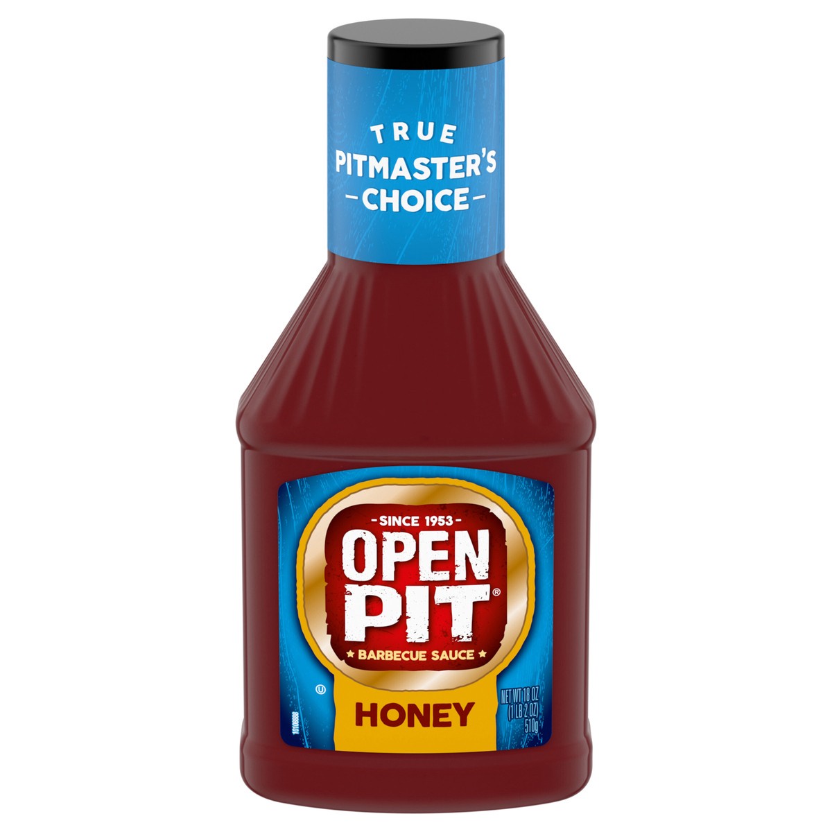 slide 1 of 5, Open Pit Blue Label Honey Barbecue Sauce, Made With Pure Honey- 18 oz, 18 oz
