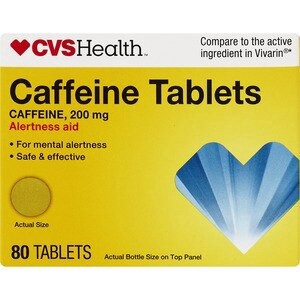 slide 1 of 1, Cvs Health Caffeine 200 Mg Tablets, 80 Ct, 1 ct