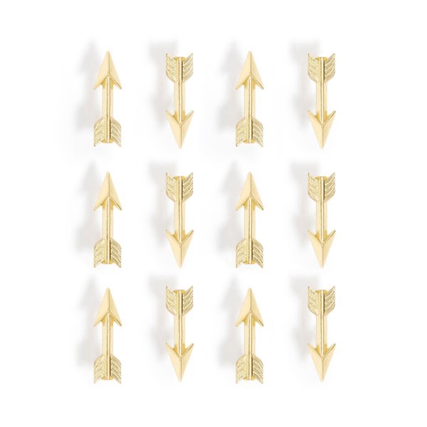 slide 3 of 4, U Brands® Arrow Push Pins, Gold, Set Of 12 Pins, 1 ct